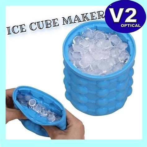 Magic Ice Cube Maker Genie Silicone Rubber Tray Molds Saving Ice Bucket