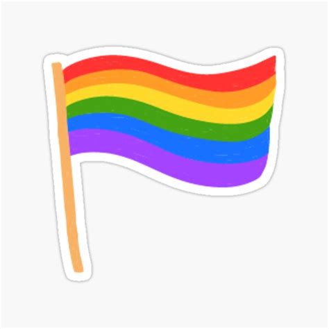 Gay Pride Flag Sticker For Sale By Gracedeming Redbubble