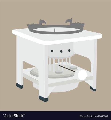 Traditional kerosene stove cooking appliance old Vector Image