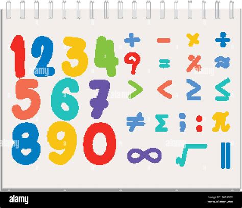 Set of math number and symbol illustration Stock Vector Image & Art - Alamy