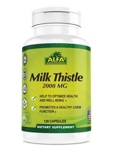 Cardo Mariano 2000mg Milk Thistle Alfa Vitamins MercadoLibre