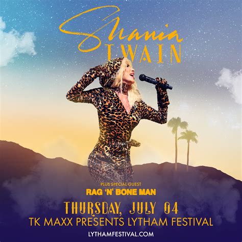 SHANIA TWAIN ANNOUNCED AS FIFTH AND FINAL HEADLINER FOR TK MAXX