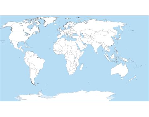 World Political Map — Printable Worksheet