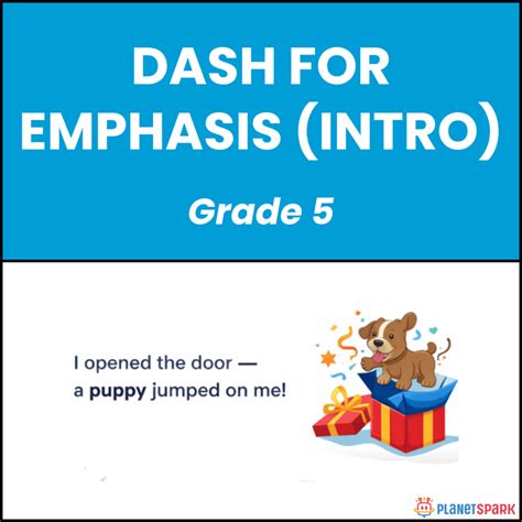 class  dash  emphasis grammar worksheet planetspark