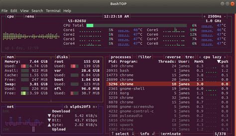 Bashtop A Resource Monitoring Tool For Linux