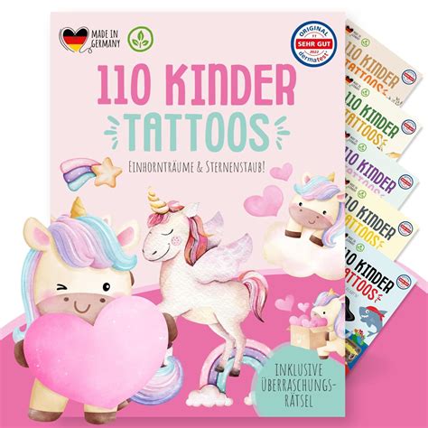 Meinbaby Hautfreundliche Kinder Tattoos Mit Einh Rnern Einhorn