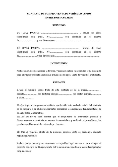 Top 93 Imagen Modelo De Contrato De Compraventa Entre Particulares Abzlocalmx