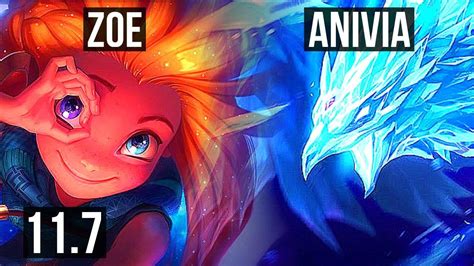 Zoe Vs Anivia Mid 1100 Games 11 2 7 1 4m Mastery Legendary Kr