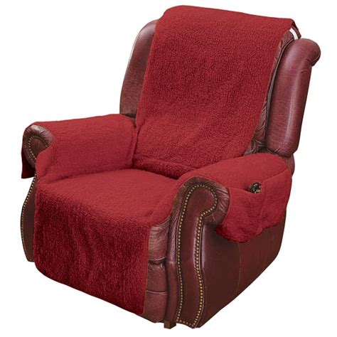 Recliner Chair Cover Protector With Pockets For Remotes And Cellphones