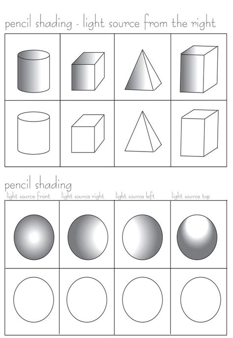 Pencil Shading Worksheet Free At