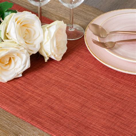 Rust Long Table Runner 108 Inches Long For Dining Kitchen Etsy