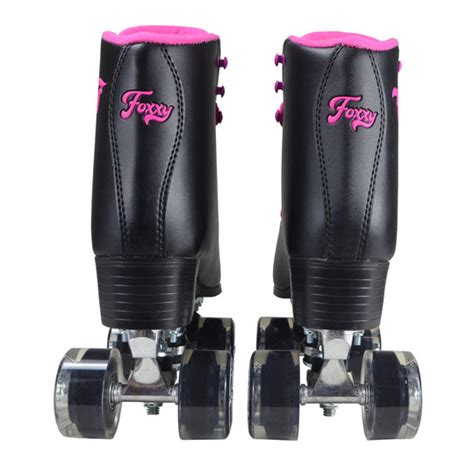 PATINS QUAD FOXXY PRETO ROSA