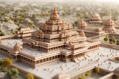 Premium Photo | Ram Mandir in Ayodhya modern architecture