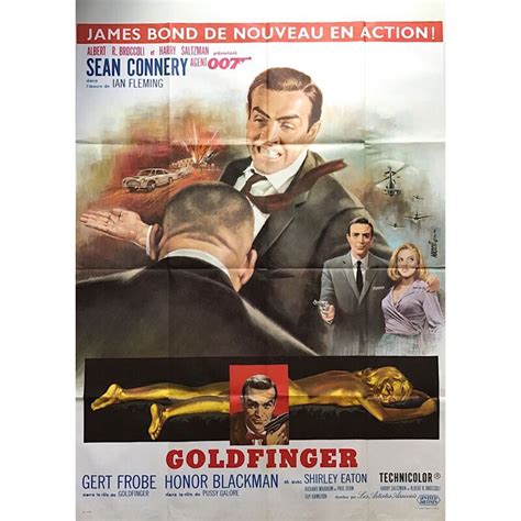 Affiche française originale vintage James Bond Goldfinger 1960