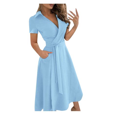 Coopserbil Women S Summer Maxi Dress Casual Short Sleeve Ruched High