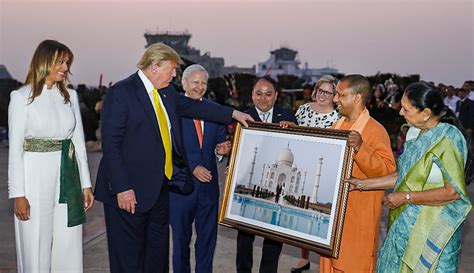 Pictures From Donald Trump Melanias Visit To Taj Mahal In Agra News18