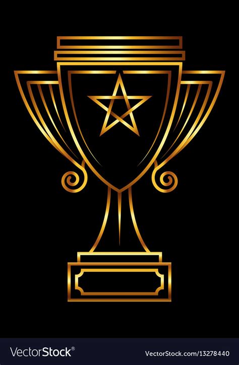 Gold trophy Royalty Free Vector Image - VectorStock