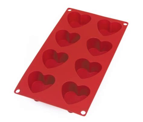 Lekue Silicone 6 Cavity Heart Baking Mold Red 1 Ea Frys Food Stores