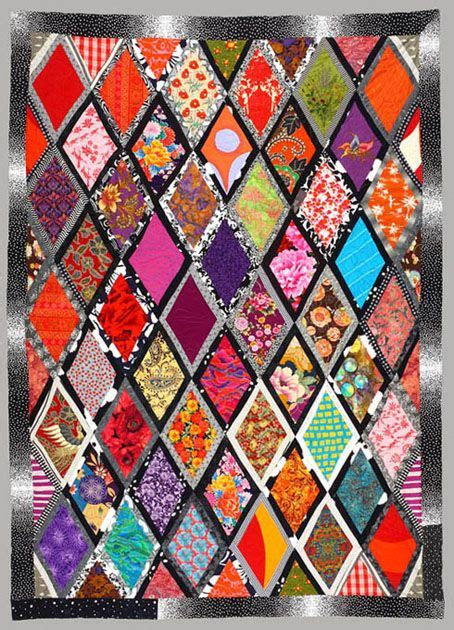 Bordered Diamonds Kaffe Fassett Contemporary Quilts Rag Quilt Quilt Patterns