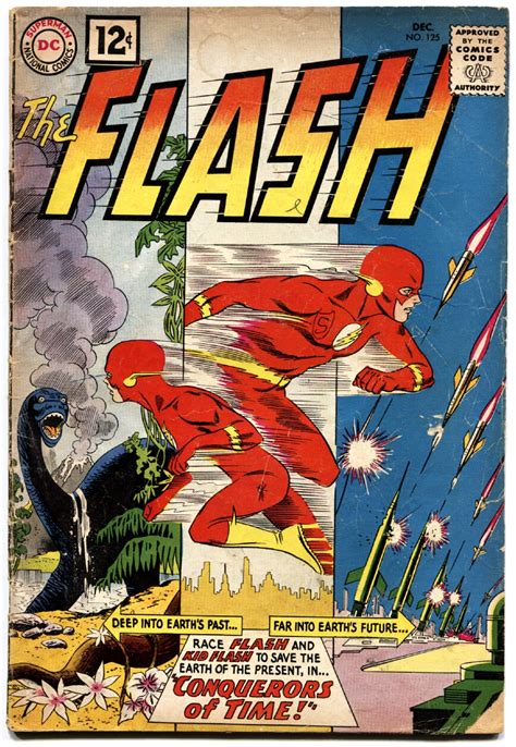 Flash 125 1961 Dc Comics Dinosaur Cover 1961 Comic Dta Collectibles