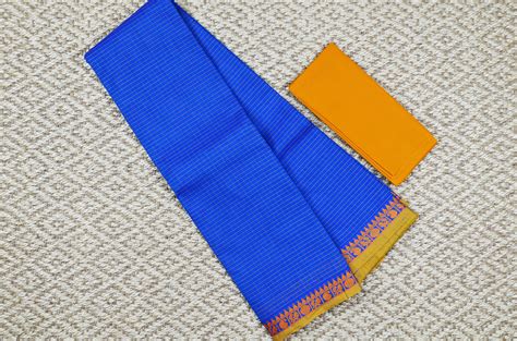 Tvis And Bliss Small Checks Blue With Yellow Mango Rudraksh And