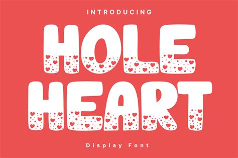 Hole Heart Font By Achiart · Creative Fabrica