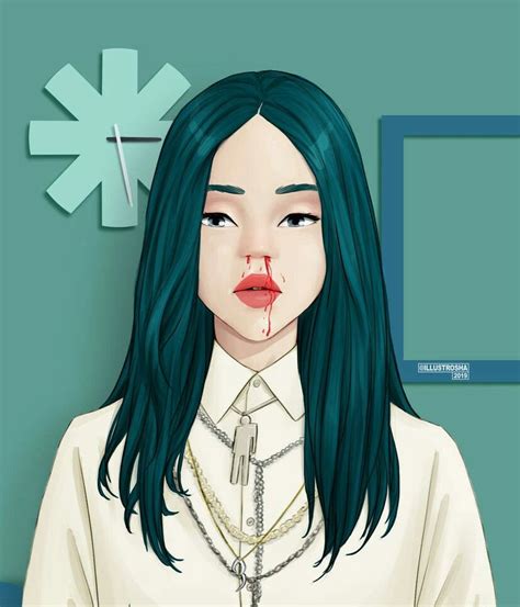 Billie Eilish Anime Behind Glass Cute Galaxy Wallpaper Draw