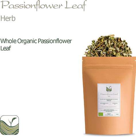 Organic Passionflower Tea For Anxiety Relief Whole Leaf Dried