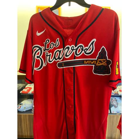 Jesse Chavez Mlb Authenticated Game Used Los Bravos Jersey Size