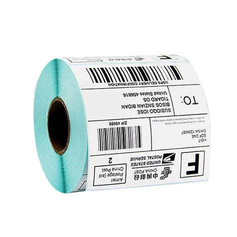 X Inch Blank Adhesive Thermal Sticker Paper Roll Pcs Fanfold