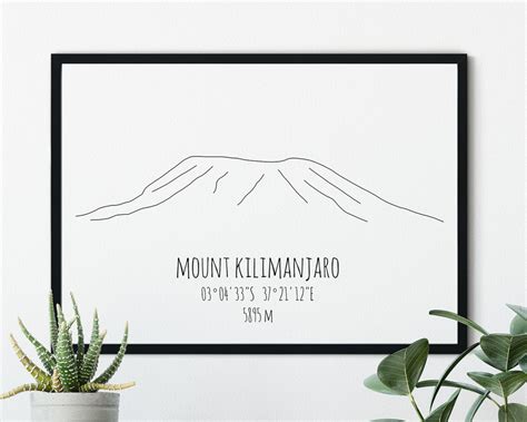 Mount Kilimanjaro Print Kilimanjaro Art Kilimanjaro Poster - Etsy