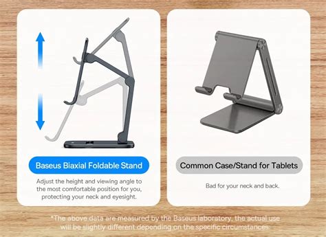 Baseus Desktop Biaxial Foldable Metal Stand For Tablets Grey Baseus