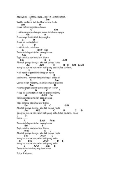 cinta luar biasa chord gitar chord gitar cinta luar biasa macinjk