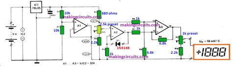 Simple Thermometer Circuit Diagram