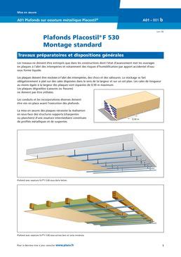 Telechargement documentation technique Plafond non démontable sur