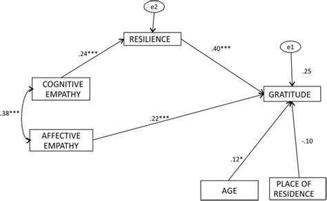 The Indirect Effect Of Cognitive Empathy Through Resilience On Download Scientific Diagram