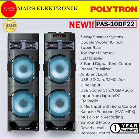 Jual Speaker Active Polytron Pas Df Pas D Super Bass