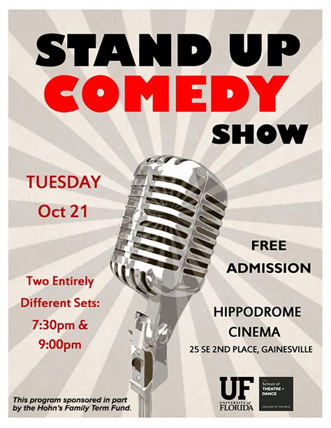 Stand Up Comedy Show | Events | College of the Arts | University of Florida