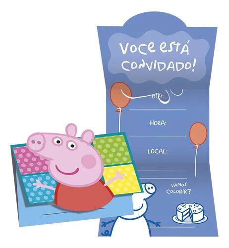 Convite De Anivers Rio Festa Peppa Pig Uni Regina Festas Mercadolivre