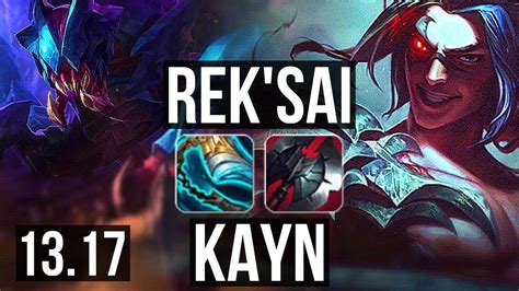 REK SAI Vs KAYN JNG 7 0 7 69 Winrate Godlike KR Master 13 17