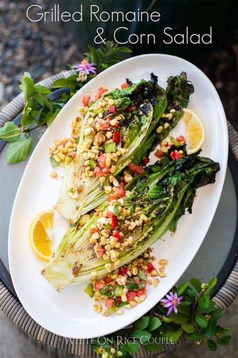 Grilled Romaine Salad Recipe with Grilled Corn Salad