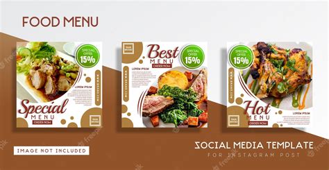 Premium Vector Set Of Food Menu Design Template For Social Media