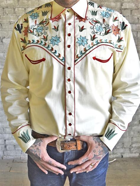 Mens Embroidered Shirt Western Smaller Weblog Photography