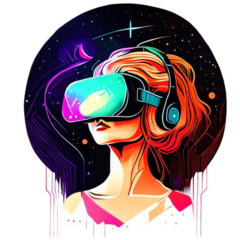 Magical Virtual Reality Headset Art · Creative Fabrica