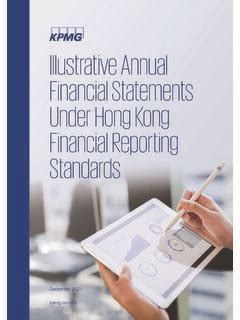 Illustrative Annual Financial Statements Under Hong Kong