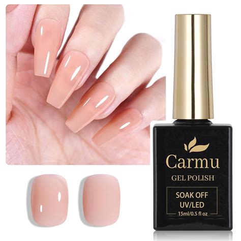 Amazon Carmu Sheer Nude Gel Nail Polish 15ml Neutral Jelly Gel Polish Cashmere Nude