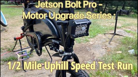 72v Jetson Bolt Pro Motor Upgrade Series 12 Mile Uphill Speed Test