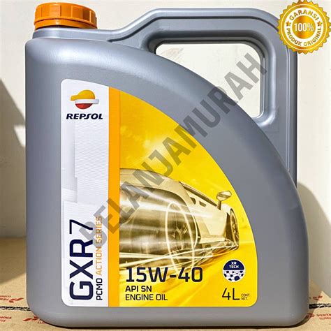 Jual Oli Mesin Repsol SAE GXR7 GXR 7 15w 40 Api SN 4L Galon 100