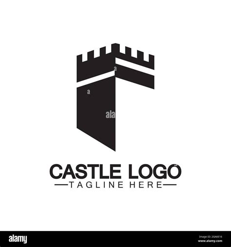 Castle Logo Symbol Vector Illustration Design Template Stock Vector