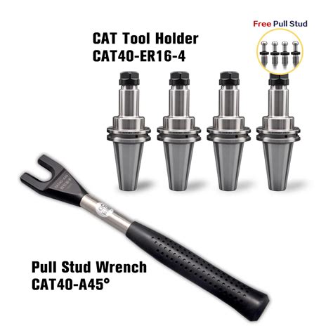 CAT40 tool holder set 4pcs CAT40 ER16/ER20/ER25/ER32 4.0 tool holder+ ...